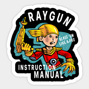 Retro Atompunk Raygun instruction manual Sticker